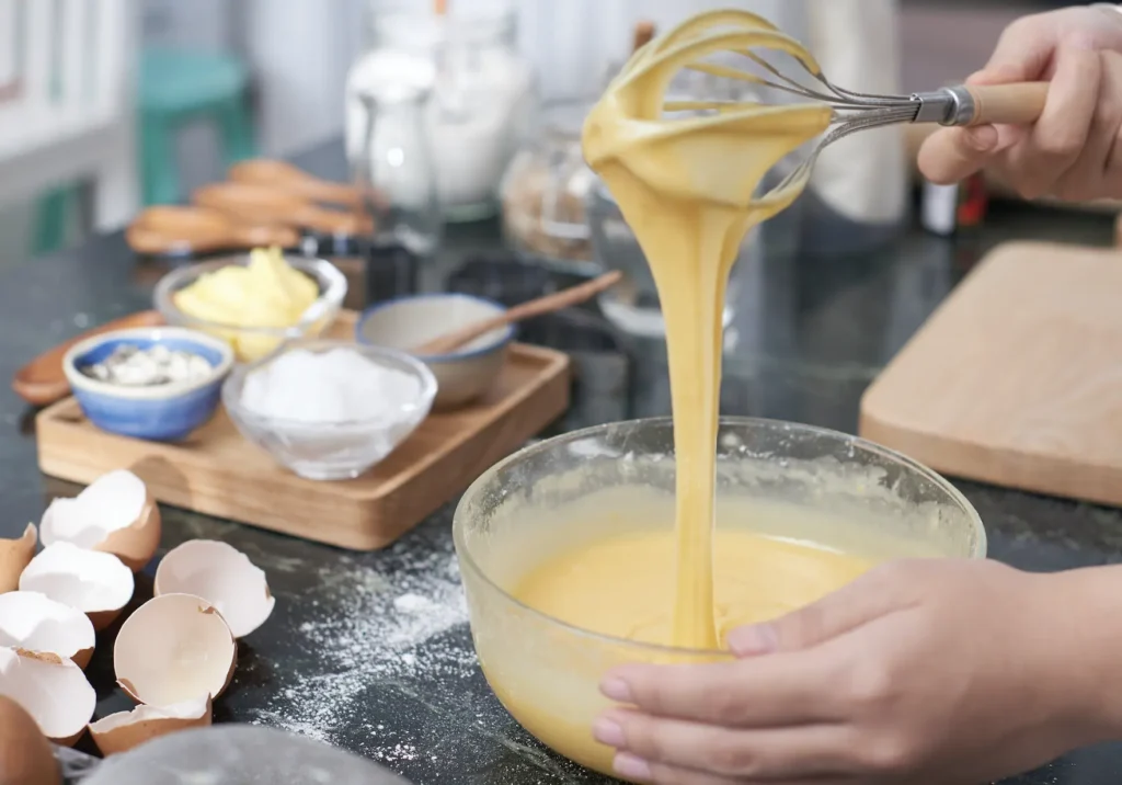 preparing pancake tacos